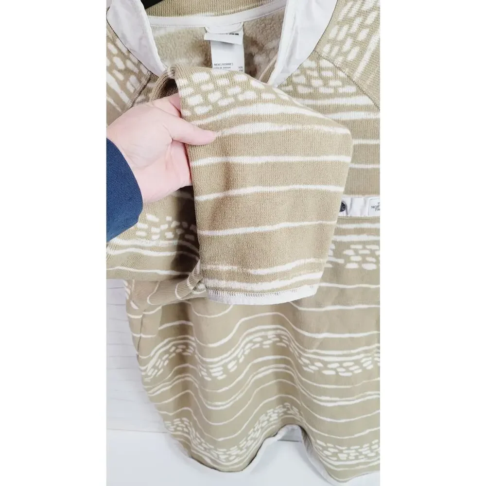 The North Face Gordon Lyons ¼-Zip in Kipling Tan Stripe, sz XXL